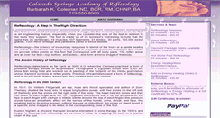 Desktop Screenshot of csreflexology.com